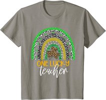 One Lucky Teacher Rainbow Shirt School St Patrick??s Day T-Shirt