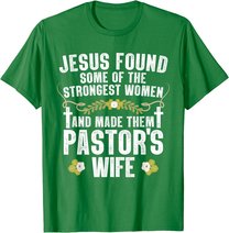 Cool Pastor Wife Art Women Girl Pastor Appreciation Preacher T-Shirt