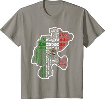 Zacatecas Mexico Mapa Bandera Mexicana State T-Shirt