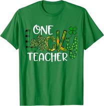 Shamrock One Lucky Teacher St. Patrick's Day School T-Shirt