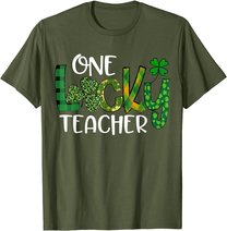 Shamrock One Lucky Teacher St. Patrick's Day School T-Shirt