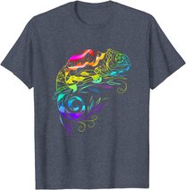 Chameleon Mandala Lizard Reptile Fossil Terrarium T-Shirt