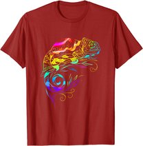 Chameleon Mandala Lizard Reptile Fossil Terrarium T-Shirt