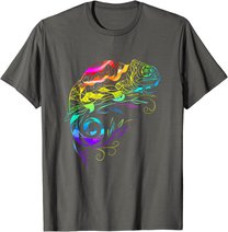 Chameleon Mandala Lizard Reptile Fossil Terrarium T-Shirt