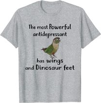 Green Cheek Conure Apparel, Most Antidepressant Parrot Bird T-Shirt