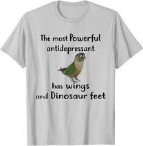 Green Cheek Conure Apparel, Most Antidepressant Parrot Bird T-Shirt