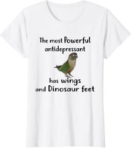 Green Cheek Conure Apparel, Most Antidepressant Parrot Bird T-Shirt