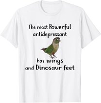 Green Cheek Conure Apparel, Most Antidepressant Parrot Bird T-Shirt