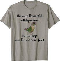 Green Cheek Conure Apparel, Most Antidepressant Parrot Bird T-Shirt
