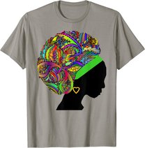 Beautiful Black Woman African American Black History T-Shirt
