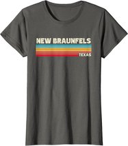 Native New Braunfels Texas Tx Retro Vintage Stripes State T-Shirt