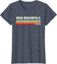 Native New Braunfels Texas Tx Retro Vintage Stripes State T-Shirt