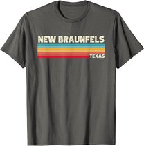 Native New Braunfels Texas Tx Retro Vintage Stripes State T-Shirt