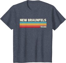 Native New Braunfels Texas Tx Retro Vintage Stripes State T-Shirt