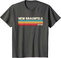 Native New Braunfels Texas Tx Retro Vintage Stripes State T-Shirt