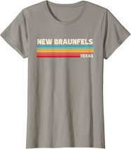 Native New Braunfels Texas Tx Retro Vintage Stripes State T-Shirt
