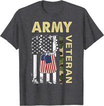 Vintage Army Shirt Veteran Day American Flag Women Men T-Shirt