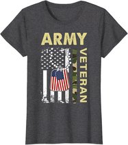 Vintage Army Shirt Veteran Day American Flag Women Men T-Shirt