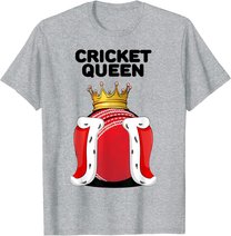 Cricket Queen | Womens Cricket Tshirt | Girls Cricket Player T-Shirt