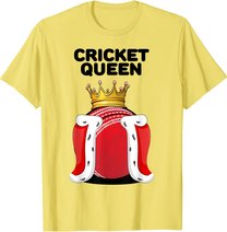 Cricket Queen | Womens Cricket Tshirt | Girls Cricket Player T-Shirt