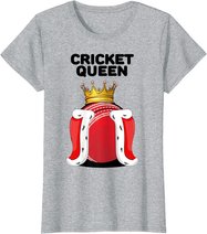 Cricket Queen | Womens Cricket Tshirt | Girls Cricket Player T-Shirt