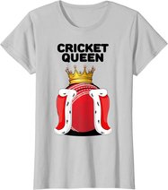 Cricket Queen | Womens Cricket Tshirt | Girls Cricket Player T-Shirt