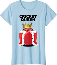 Cricket Queen | Womens Cricket Tshirt | Girls Cricket Player T-Shirt