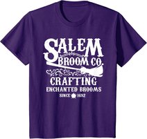 Halloween Shirt Witch Womens Salem Broom Company T-Shirt