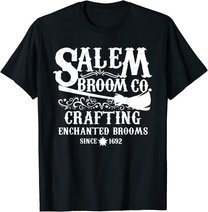Halloween Shirt Witch Womens Salem Broom Company T-Shirt