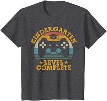 Kindergarten Level Complete Video Gamer Graduation Kids Boys T-Shirt