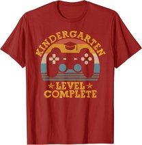 Kindergarten Level Complete Video Gamer Graduation Kids Boys T-Shirt