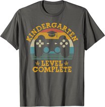 Kindergarten Level Complete Video Gamer Graduation Kids Boys T-Shirt