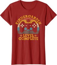 Kindergarten Level Complete Video Gamer Graduation Kids Boys T-Shirt