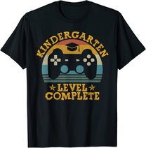 Kindergarten Level Complete Video Gamer Graduation Kids Boys T-Shirt