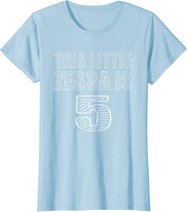 This Little Zebra Is 5 Years Old 5th Birthday Zoo Party T-Shirt