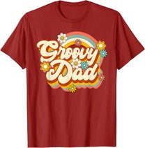 Retro Groovy Dad Family Birthday 60s 70s Hippie Costume T-Shirt