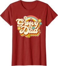 Retro Groovy Dad Family Birthday 60s 70s Hippie Costume T-Shirt