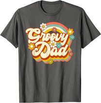 Retro Groovy Dad Family Birthday 60s 70s Hippie Costume T-Shirt