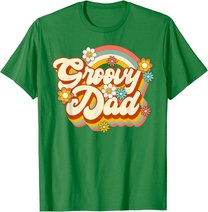 Retro Groovy Dad Family Birthday 60s 70s Hippie Costume T-Shirt