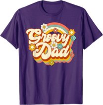 Retro Groovy Dad Family Birthday 60s 70s Hippie Costume T-Shirt