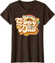 Retro Groovy Dad Family Birthday 60s 70s Hippie Costume T-Shirt