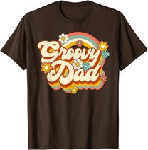 Retro Groovy Dad Family Birthday 60s 70s Hippie Costume T-Shirt