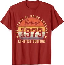Vintage 1973 50 Year Old Gifts For Men Women 50th Birthday T-Shirt