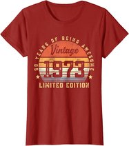 Vintage 1973 50 Year Old Gifts For Men Women 50th Birthday T-Shirt
