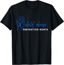 Child Abuse Awareness Month Blue Ribbon Domestic Violence T-Shirt