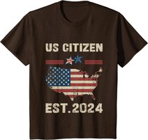 Us Citizen Est 2024 Immigrant New American Citizenship Party T-Shirt
