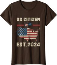 Us Citizen Est 2024 Immigrant New American Citizenship Party T-Shirt