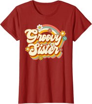 Retro Groovy Sister Family Birthday 60s 70s Hippie Costume T-Shirt