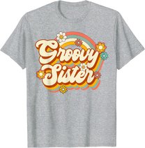 Retro Groovy Sister Family Birthday 60s 70s Hippie Costume T-Shirt