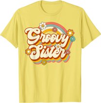 Retro Groovy Sister Family Birthday 60s 70s Hippie Costume T-Shirt